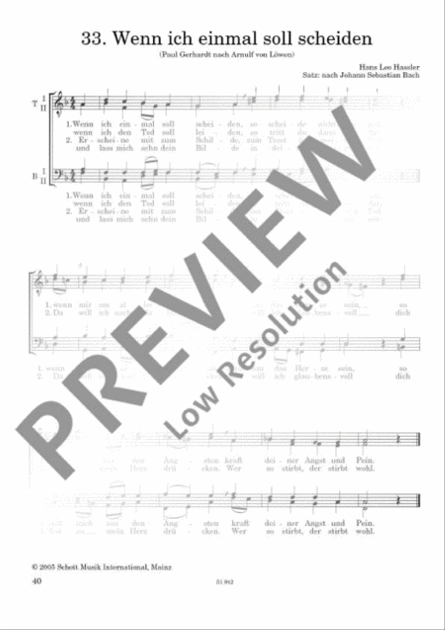 Wenn ich einmal soll scheiden TTBB scores gallery preview page 2