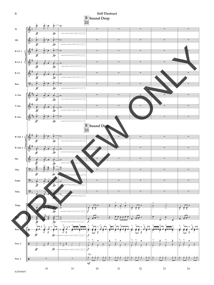 Self Destruct Concert Band scores gallery preview page 7