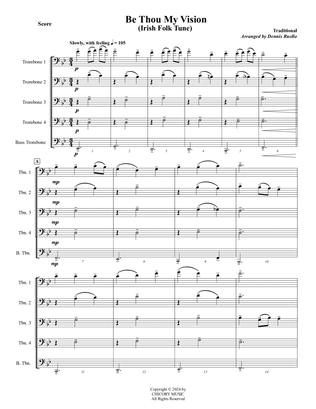 Be Thou My Vision (Irish Hymn) - Trombone Choir or Quintet - Adv. Intermediate Level