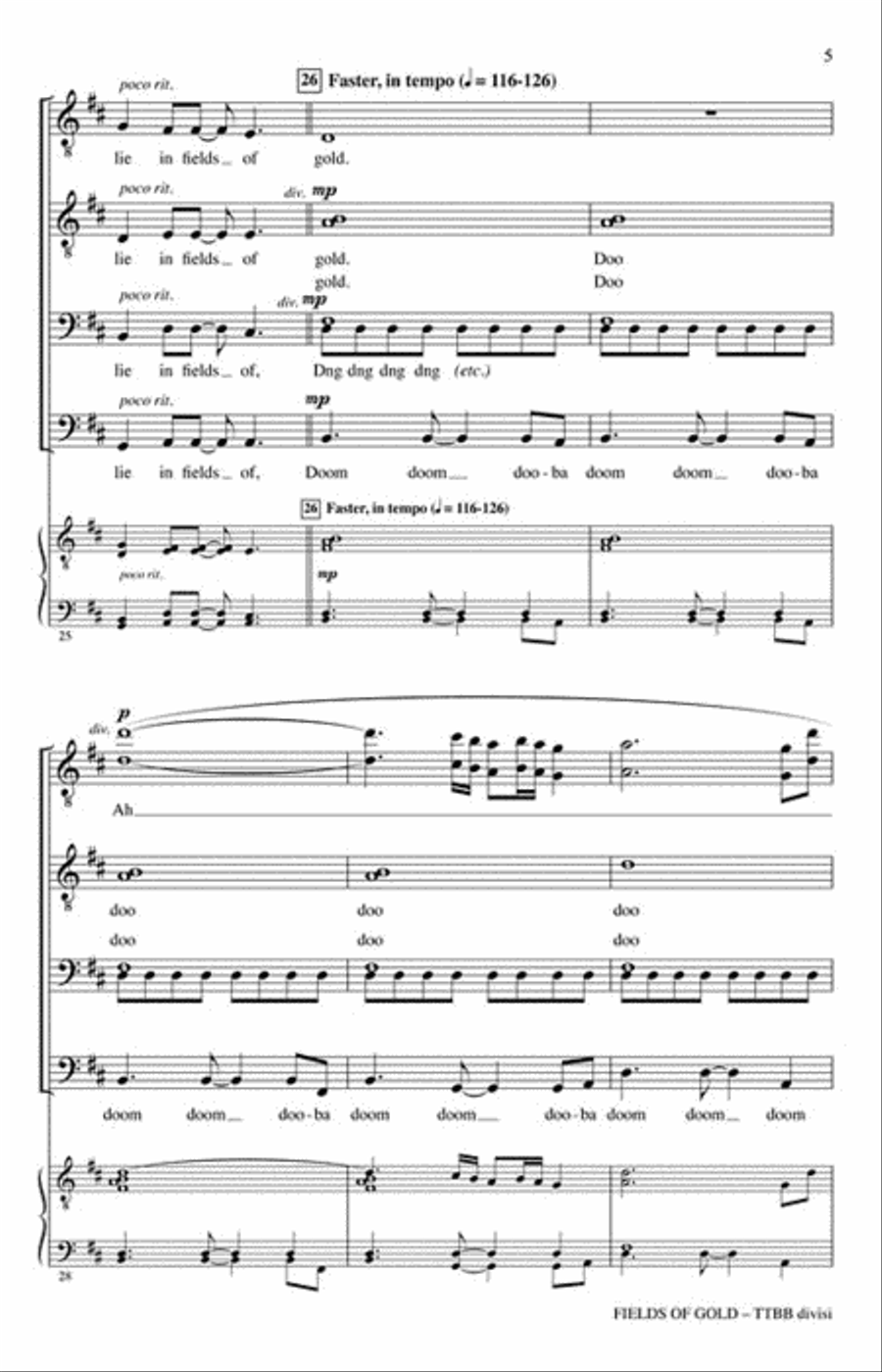Fields of Gold TTBB scores gallery preview page 5