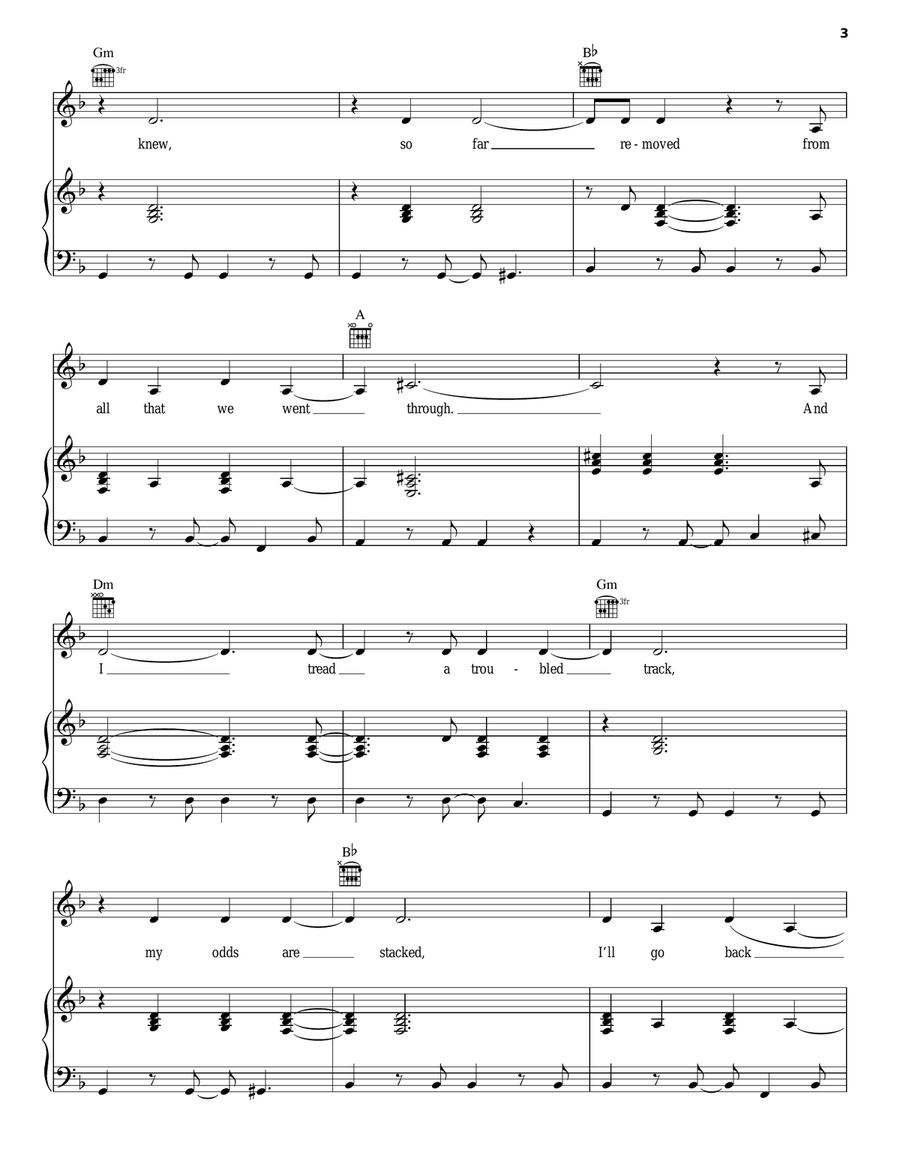 Back To Black Back To Black Piano, Vocal, Guitar scores gallery preview page 3