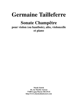 Book cover for Germaine Tailleferre: Sonate Champêtre for violin (or oboe), violin, violoncello and piano