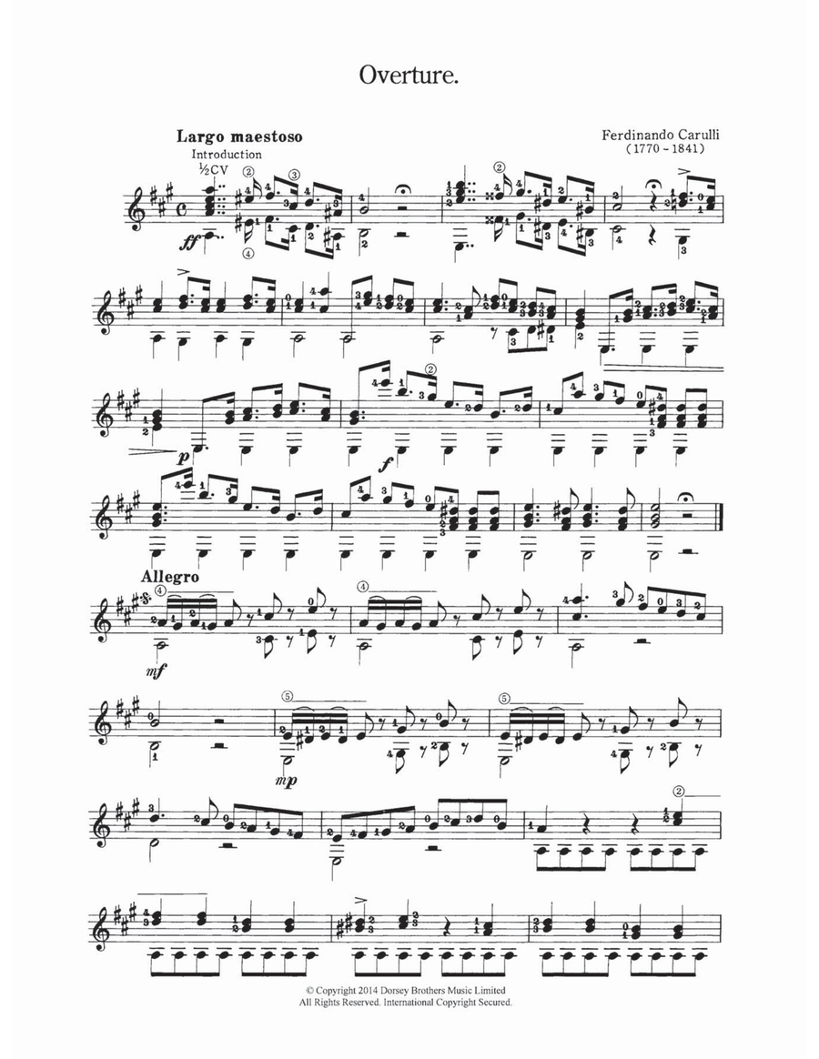 Overture Overture Acoustic Guitar scores gallery preview page 1