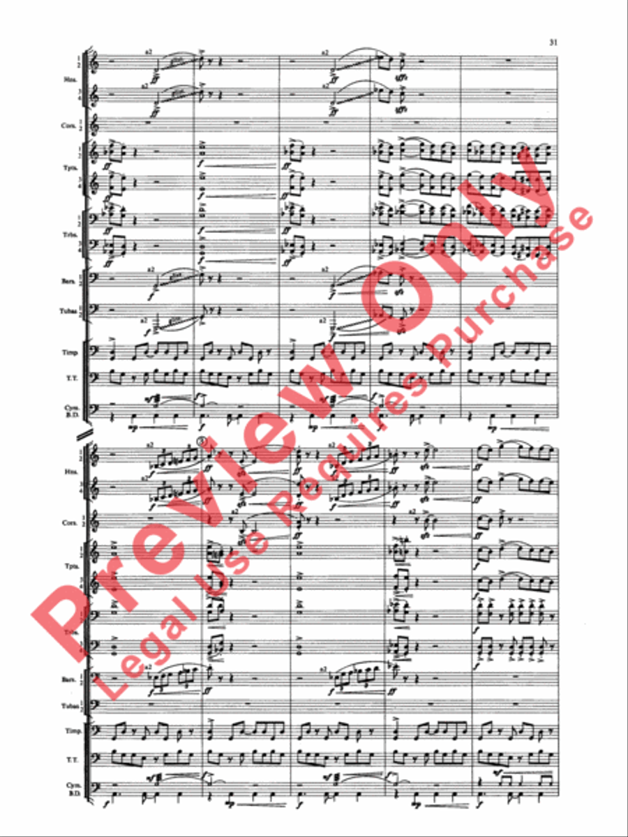 Symphony for Brass and Percussion (score only) Concert Band scores gallery preview page 34