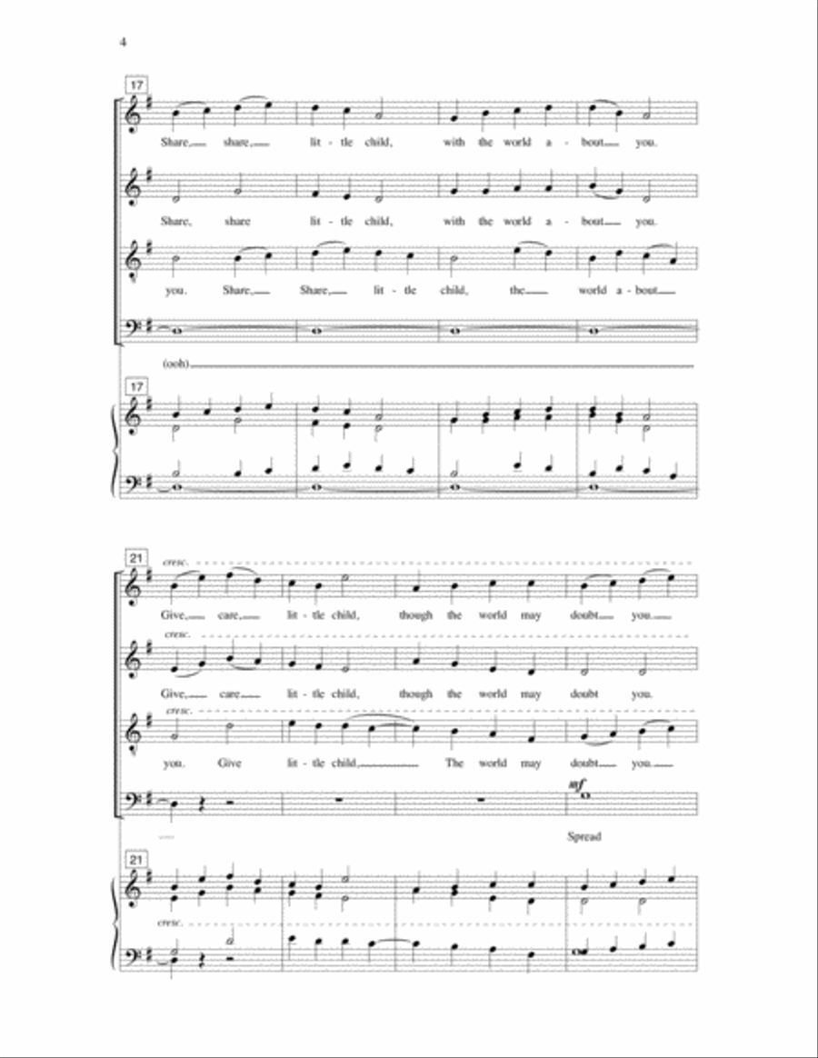 A Carol for All Children A Carol for All Children 4-Part scores gallery preview page 7