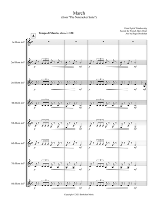 March (from "The Nutcracker Suite") (F) (French Horn Octet)