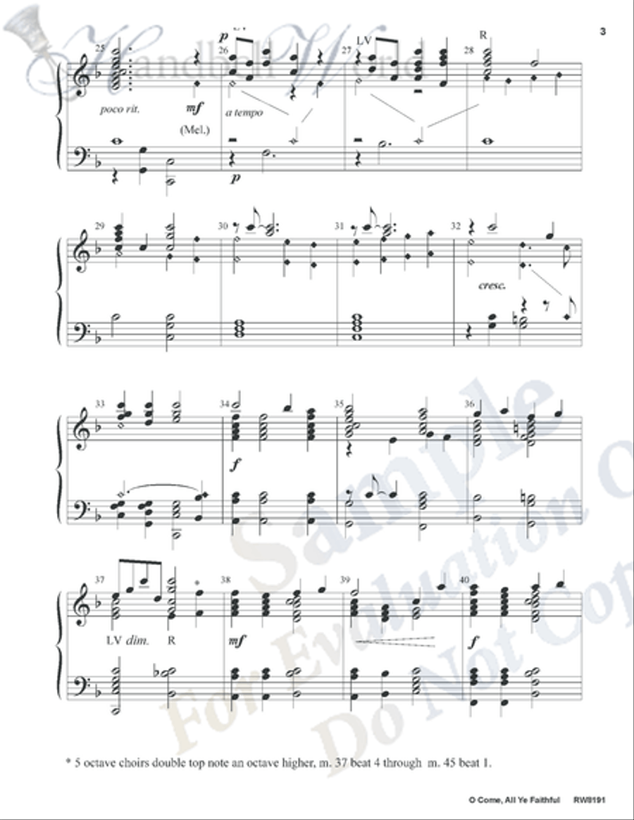 O Come All Ye Faithful 5-Octaves scores gallery preview page 4