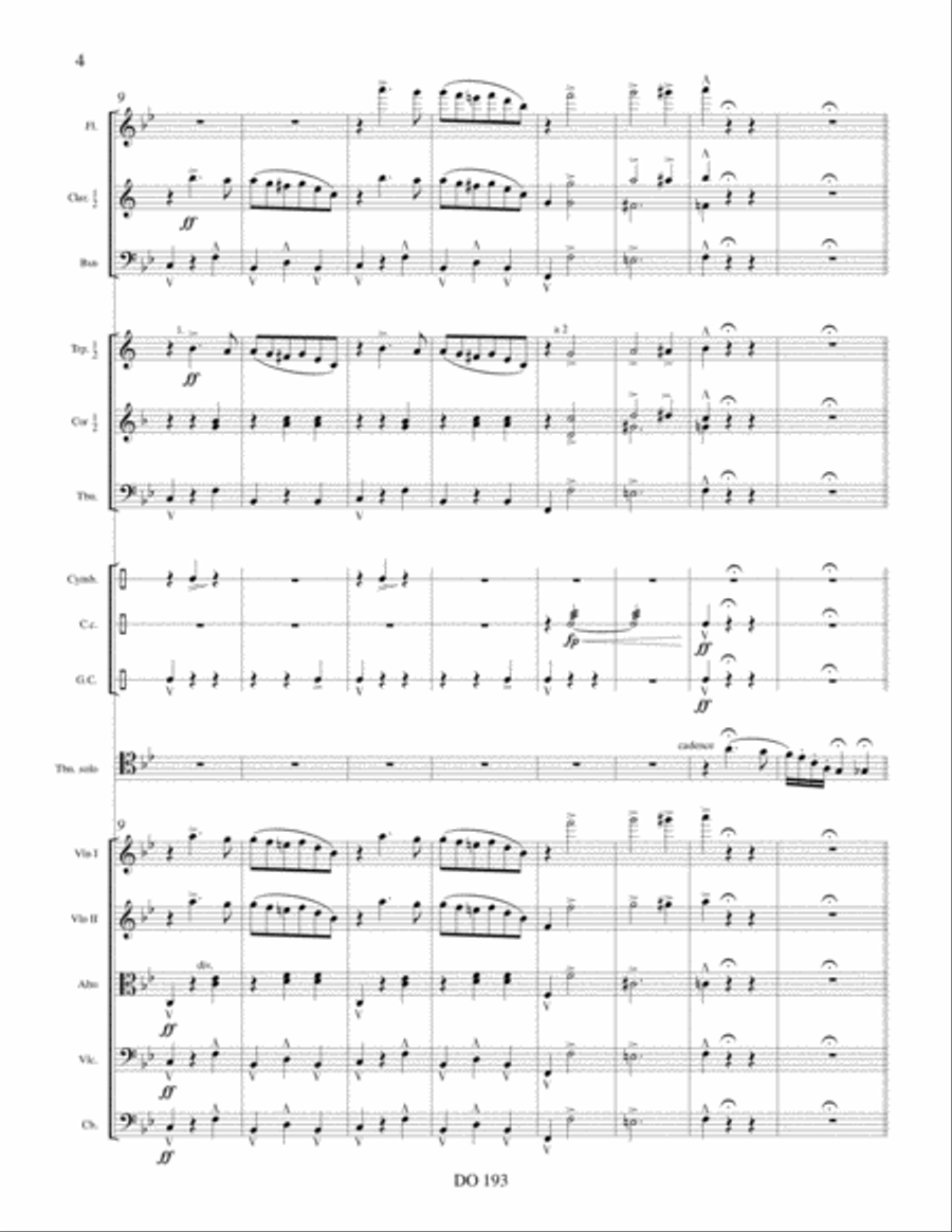 Thoughts of Love (trombone) (score) Orchestra scores gallery preview page 4