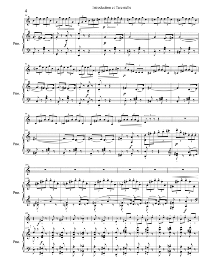Introduction et Tarantelle (Sarasate) Trumpet Duet scores gallery preview page 5