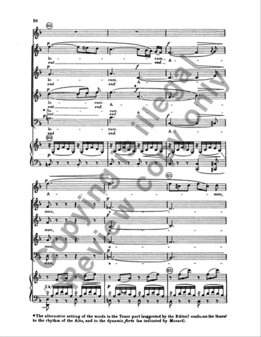 Vesperae solennes de Confessore: Laudate Dominum (O Praise Jehovah), K. 339 4-Part scores gallery preview page 9