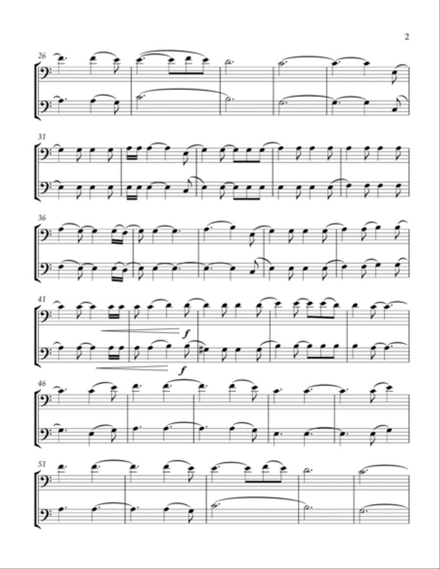 Hallelujah Hallelujah Trombone Duet scores gallery preview page 3