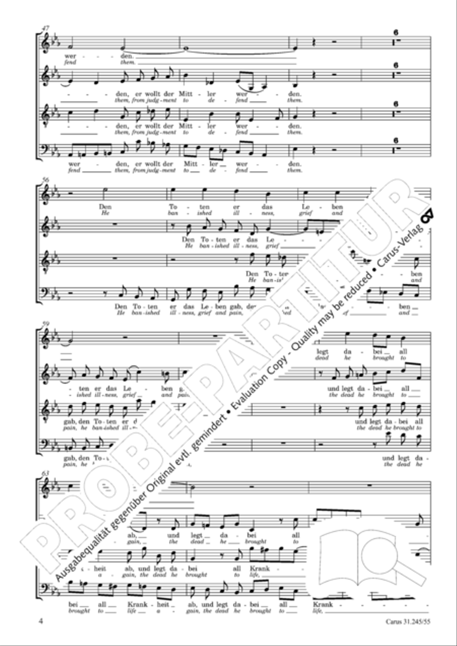 St. John Passion (Johannes-Passion) 4-Part scores gallery preview page 5