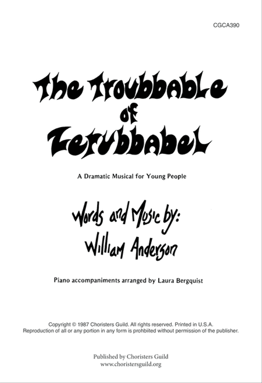 The Troubbable of Zerubbabel Unison Choir scores gallery preview page 3