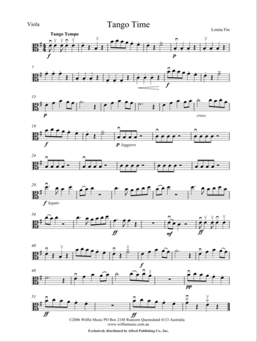 Tango Time: Viola String Orchestra scores gallery preview page 1