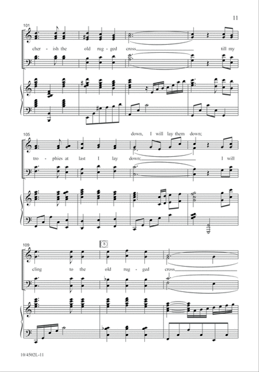 The Old Rugged Cross The Old Rugged Cross 4-Part scores gallery preview page 12