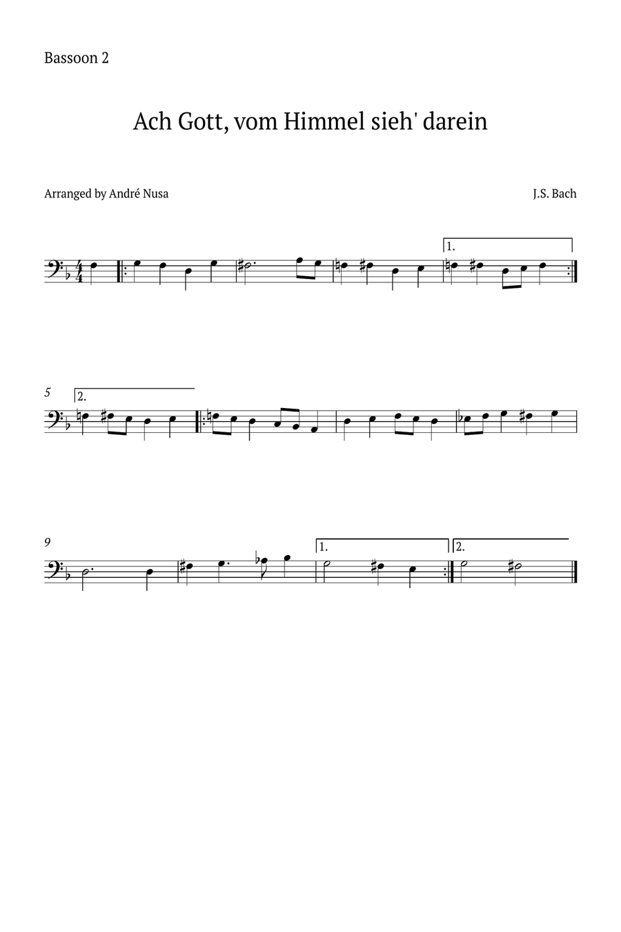 Ach Gott, vom Himmel sieh' darein Woodwind Trio scores gallery preview page 3