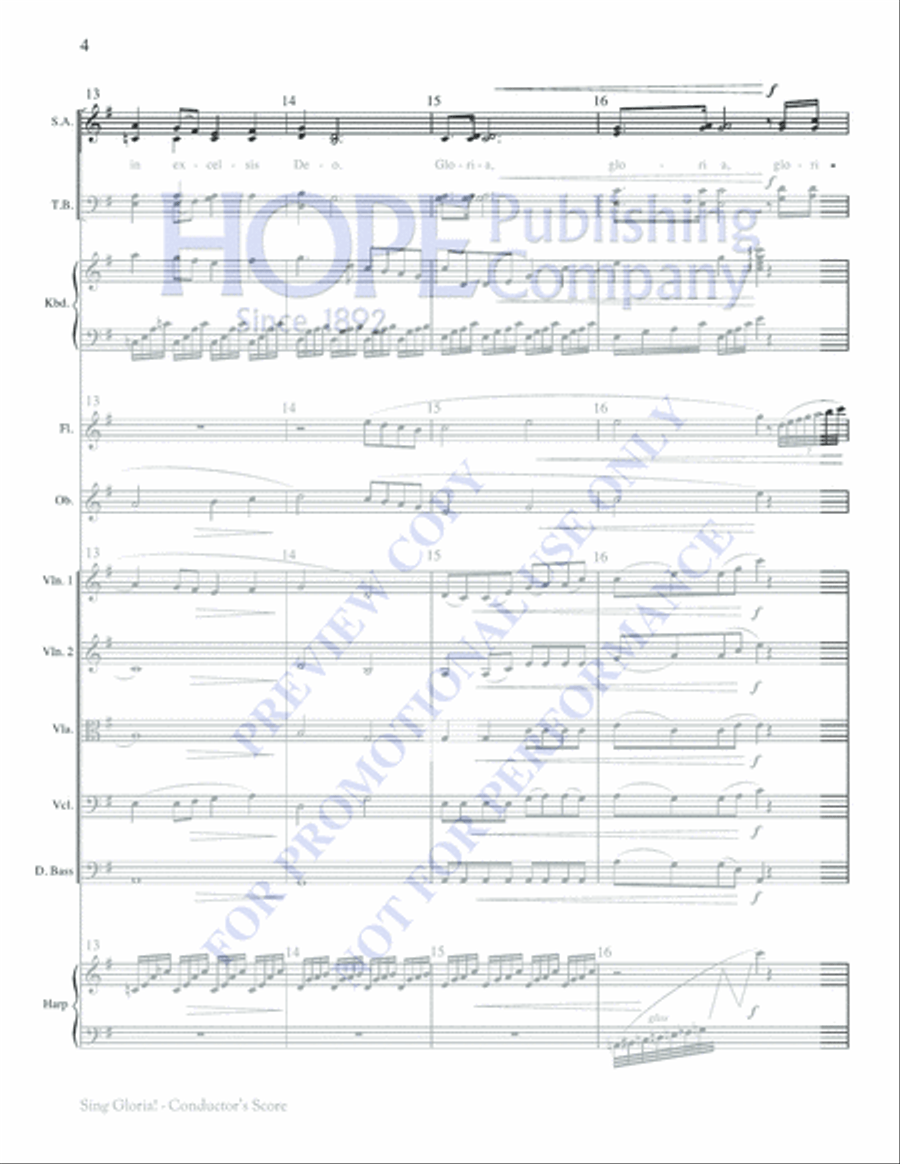 Sing Gloria! Sing Gloria! Flute scores gallery preview page 5