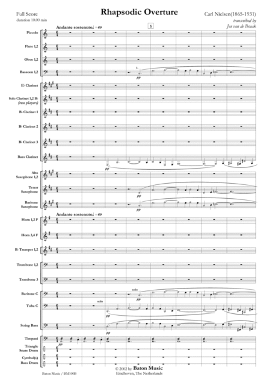 Rhapsodic Overture Concert Band scores gallery preview page 2