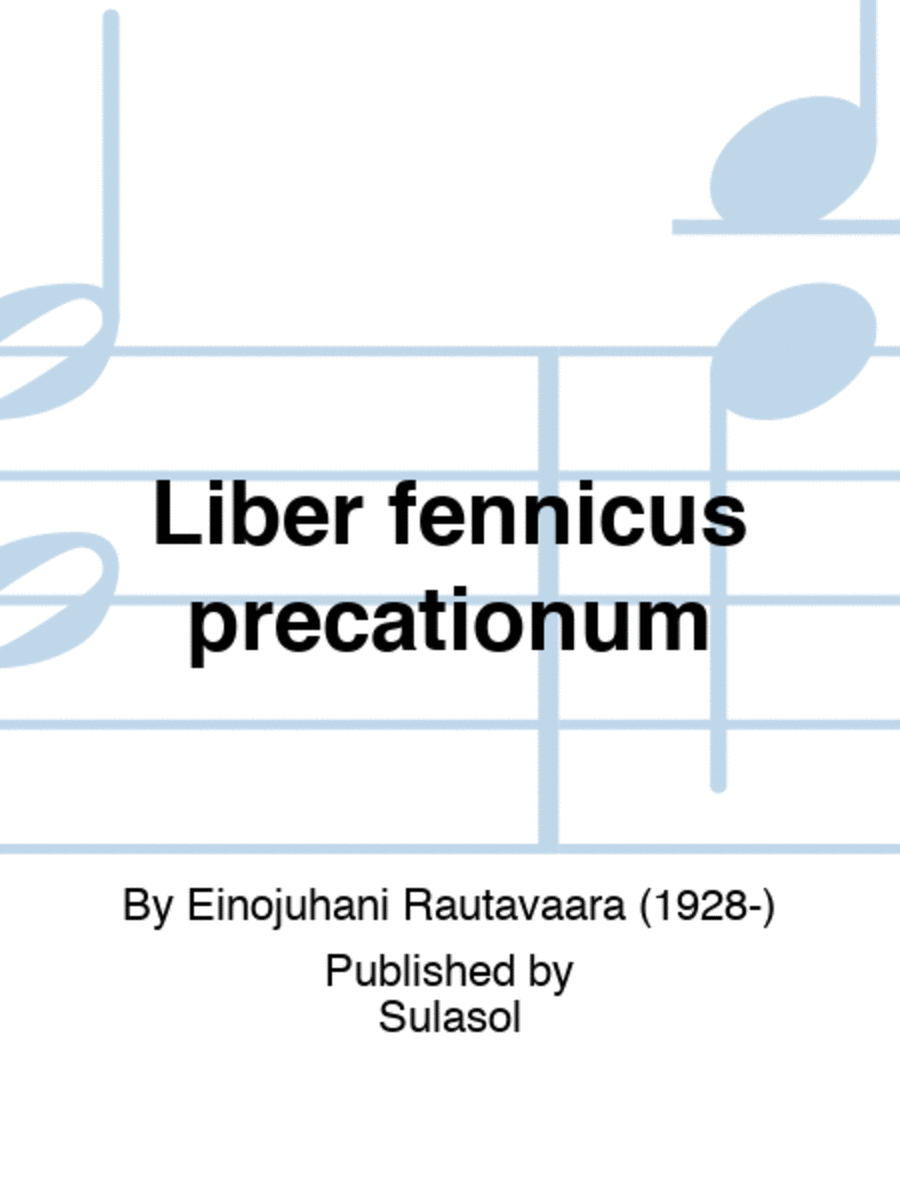 Liber fennicus precationum SSAATTBB scores gallery preview page 1