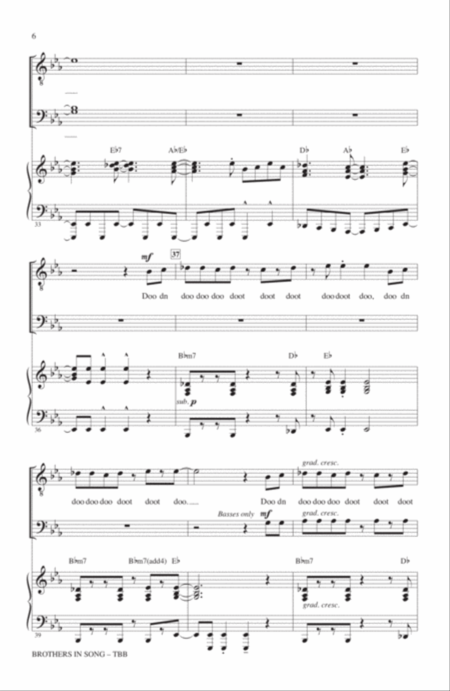 Brothers In Song 3-Part scores gallery preview page 5