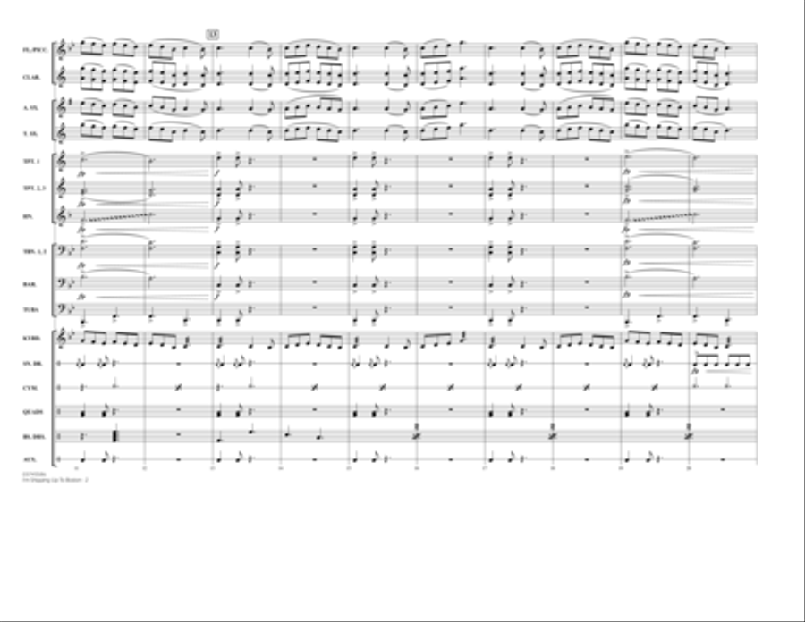 I'm Shipping Up To Boston - Full Score Marching Band scores gallery preview page 2