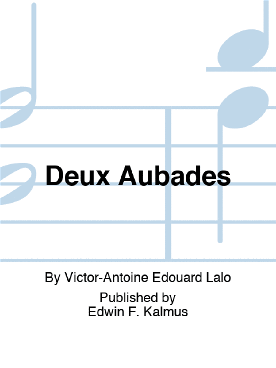 Deux Aubades Score scores gallery preview page 1