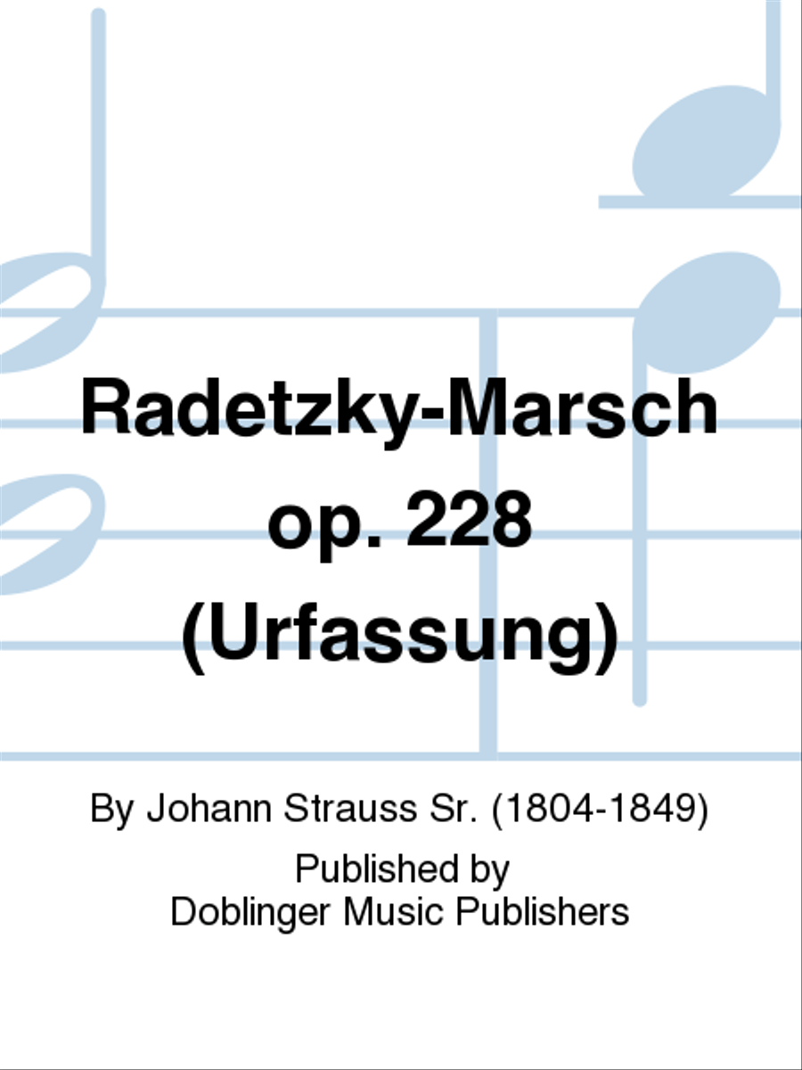 Radetzky-Marsch op. 228 (Urfassung) Orchestra scores gallery preview page 1