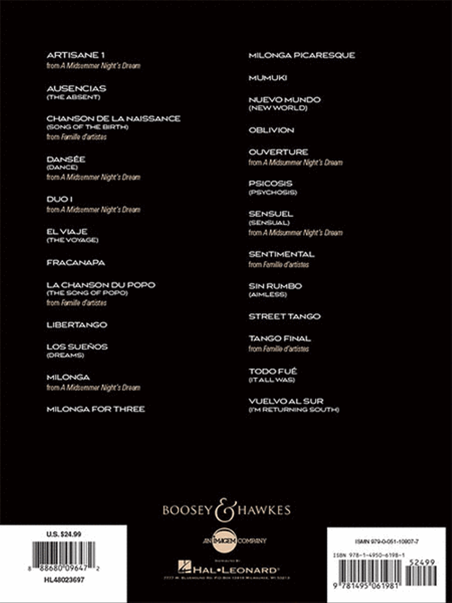 25 Piazzolla Tangos for Cello and Piano Piano Accompaniment scores gallery preview page 2