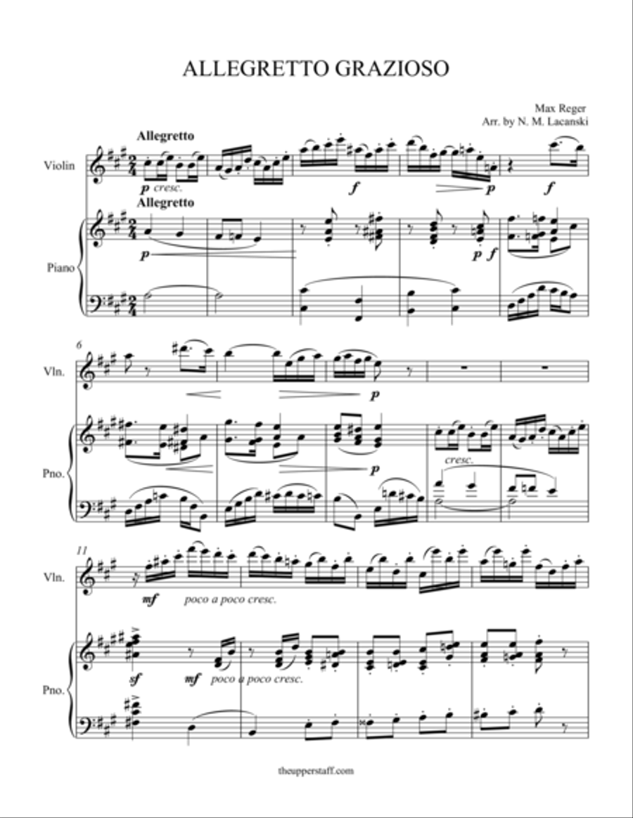 Allegretto Grazioso Allegretto Grazioso Violin Solo scores gallery preview page 1