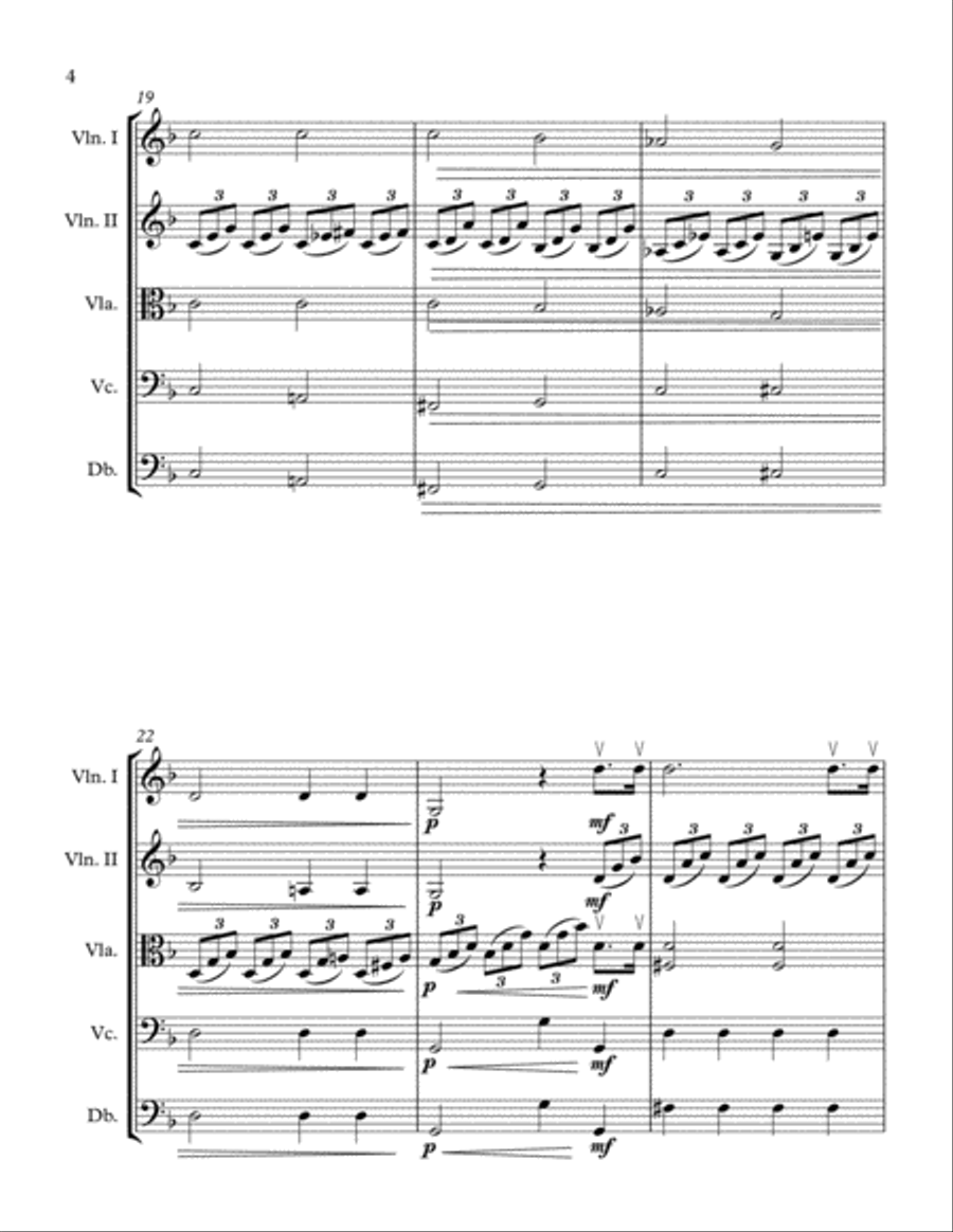 Moonlight Sonata (String Quintet-1st Movement) String Quartet scores gallery preview page 4