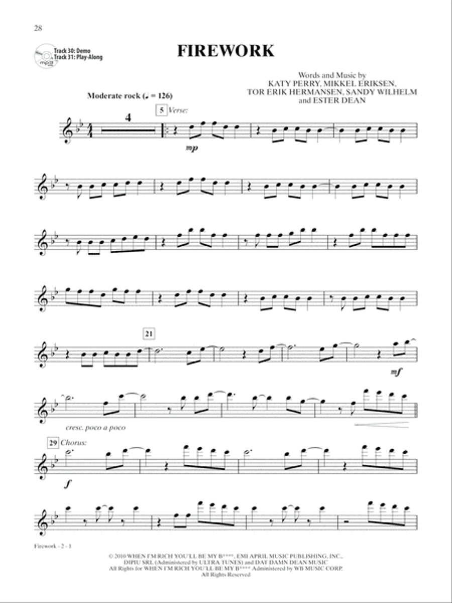 Ultimate Pop & Rock Instrumental Solos Flute Solo scores gallery preview page 4