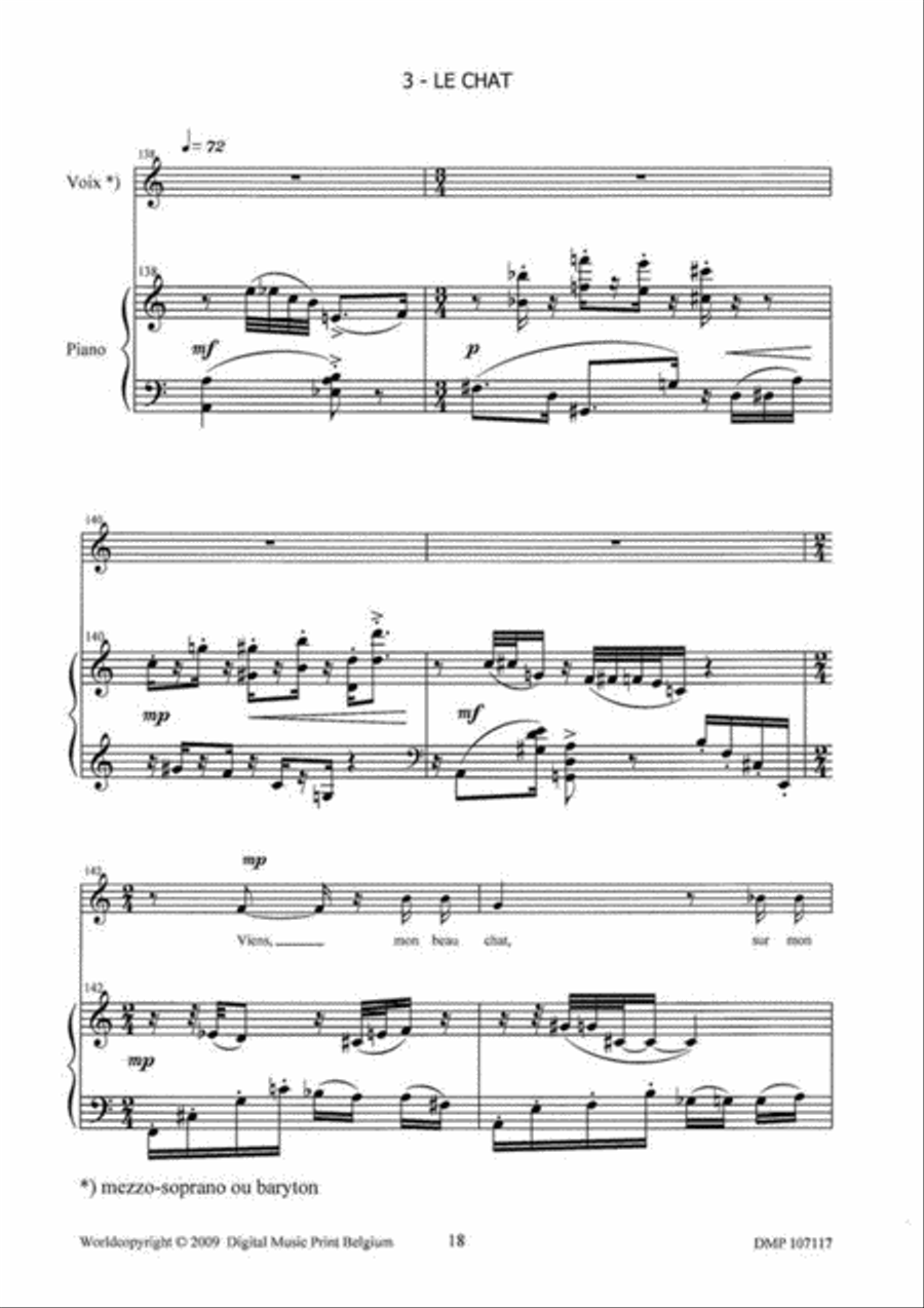 Trois Chansons De Baudelaire Voice scores gallery preview page 4