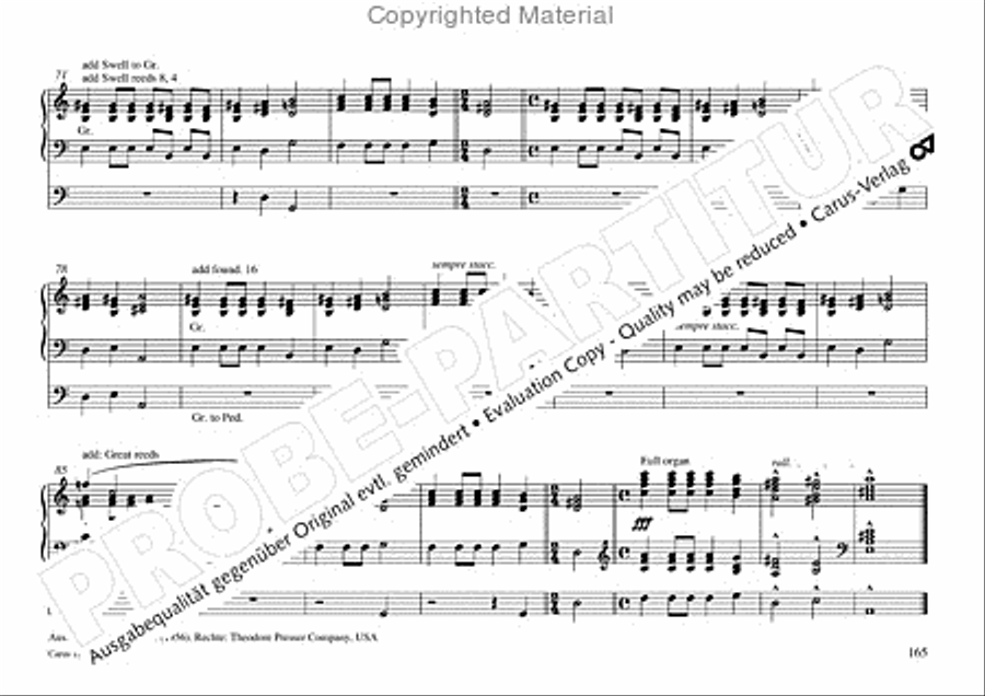 Freiburger Orgelbuch: Stammteil Organ Solo scores gallery preview page 166