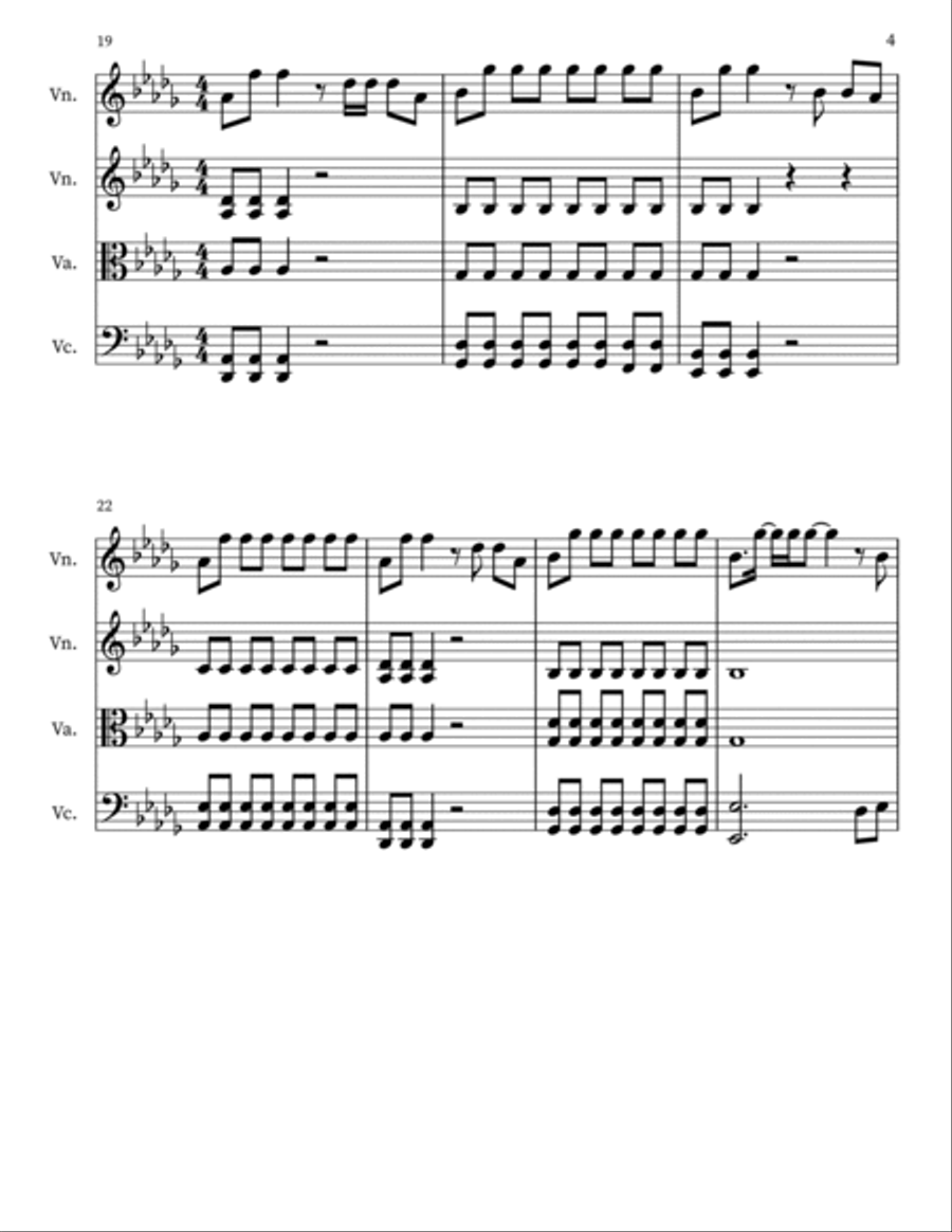 When He Sees Me String Trio scores gallery preview page 4