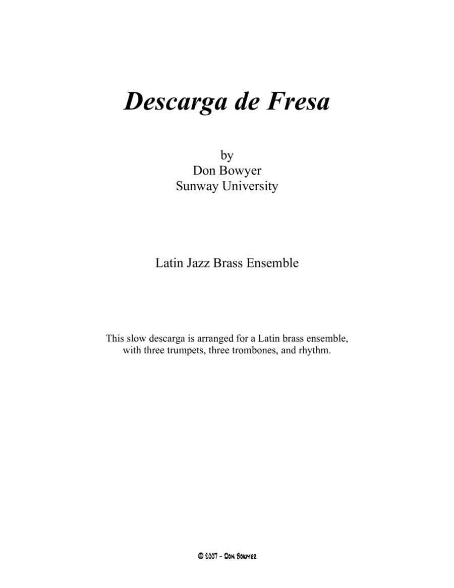 Descarga de Fresa Brass Ensemble scores gallery preview page 1