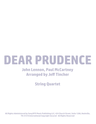 Book cover for Dear Prudence
