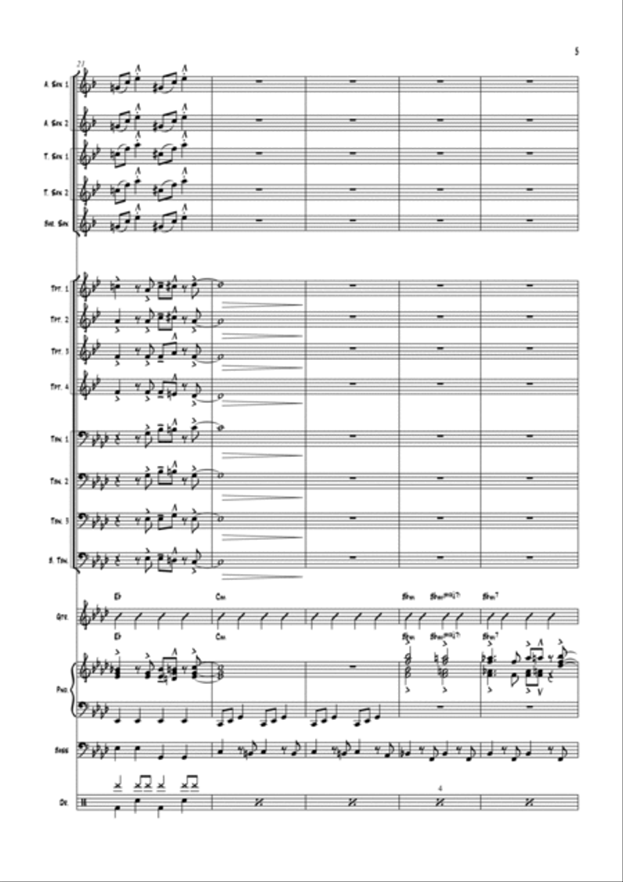 Man In A Suitcase Jazz Ensemble scores gallery preview page 5