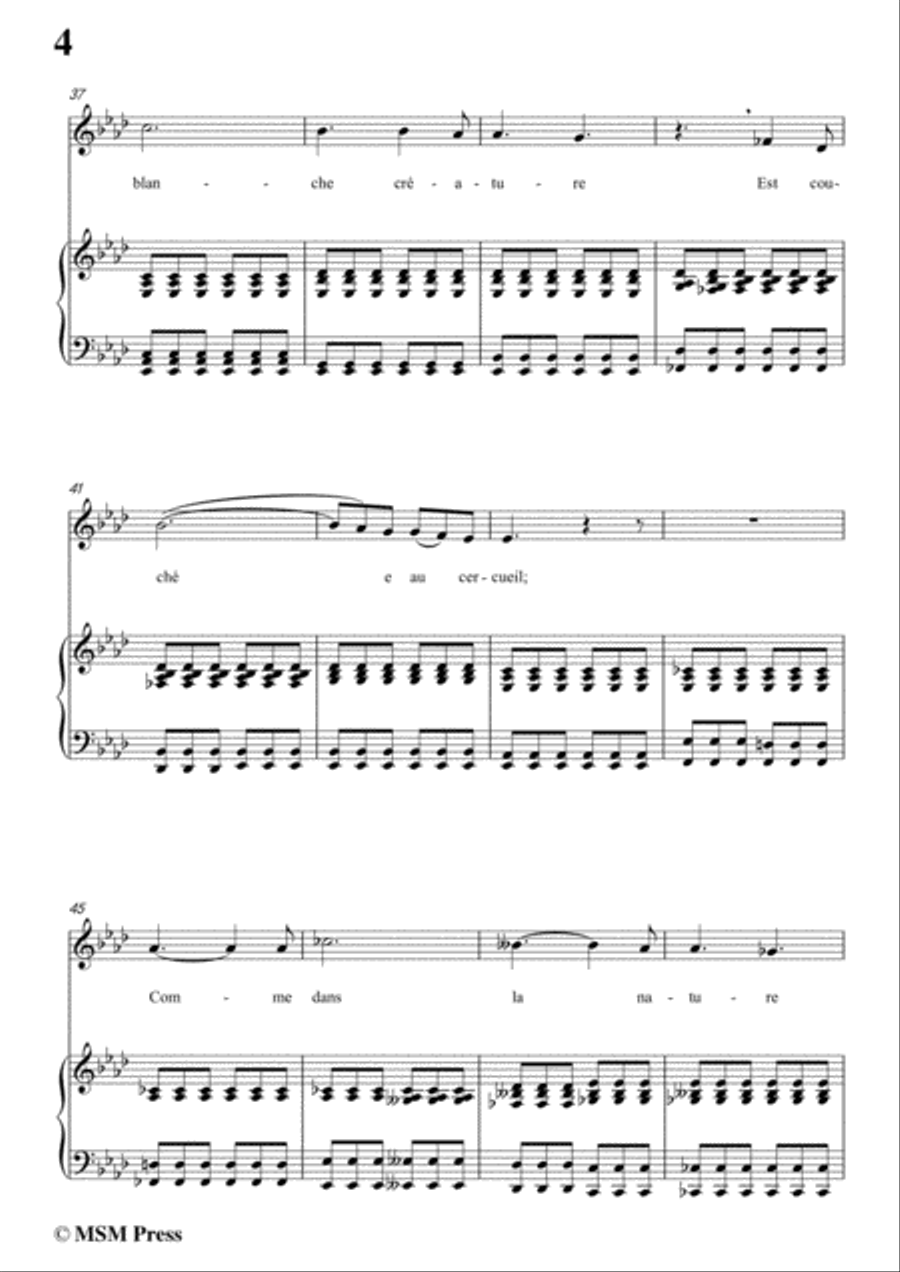 Berlioz-Sur les Lagunes in e flat minor,for voice and piano Voice Solo scores gallery preview page 6