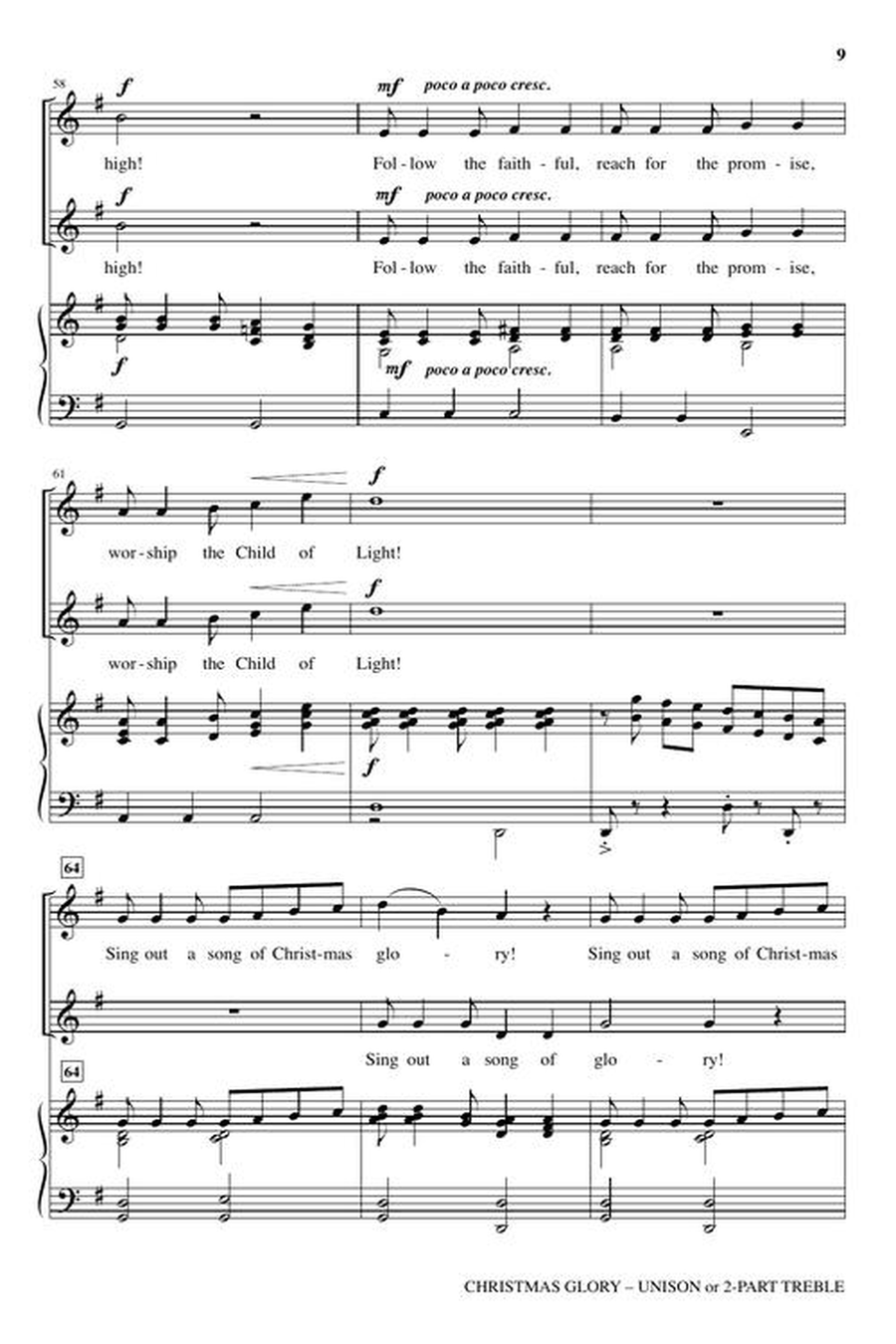 Christmas Glory Unison Choir scores gallery preview page 6