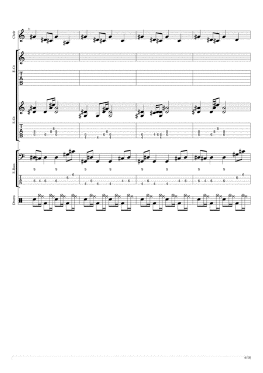 Hard Rock in G# Hard Rock in G# Choir scores gallery preview page 6