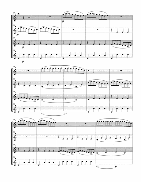 Overture from the Opera "Così Fan Tutte" for Clarinet Quartet image number null