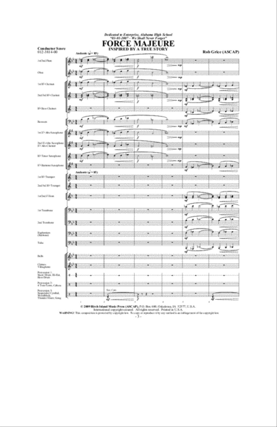 Force Majeure Force Majeure Concert Band scores gallery preview page 2