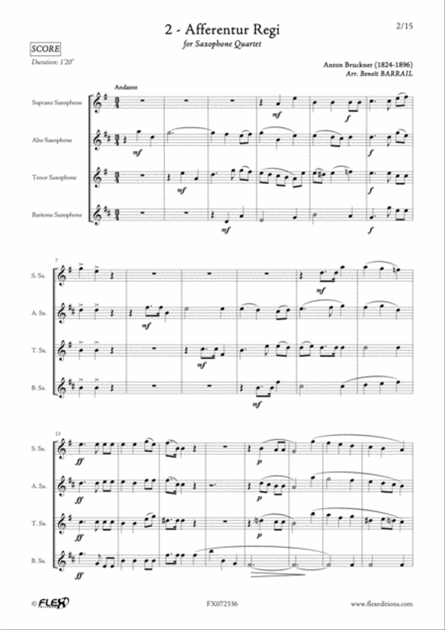 6 Motets 6 Motets Saxophone Quartet scores gallery preview page 3
