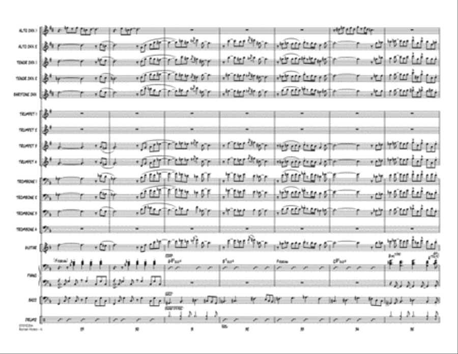 Roman Notes - Conductor Score (Full Score) Jazz Ensemble scores gallery preview page 6