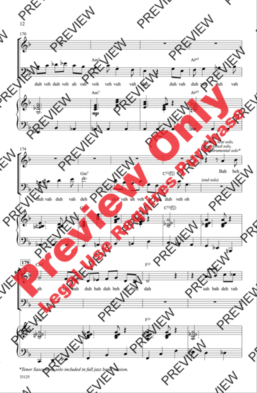 On a Clear Day 4-Part scores gallery preview page 12