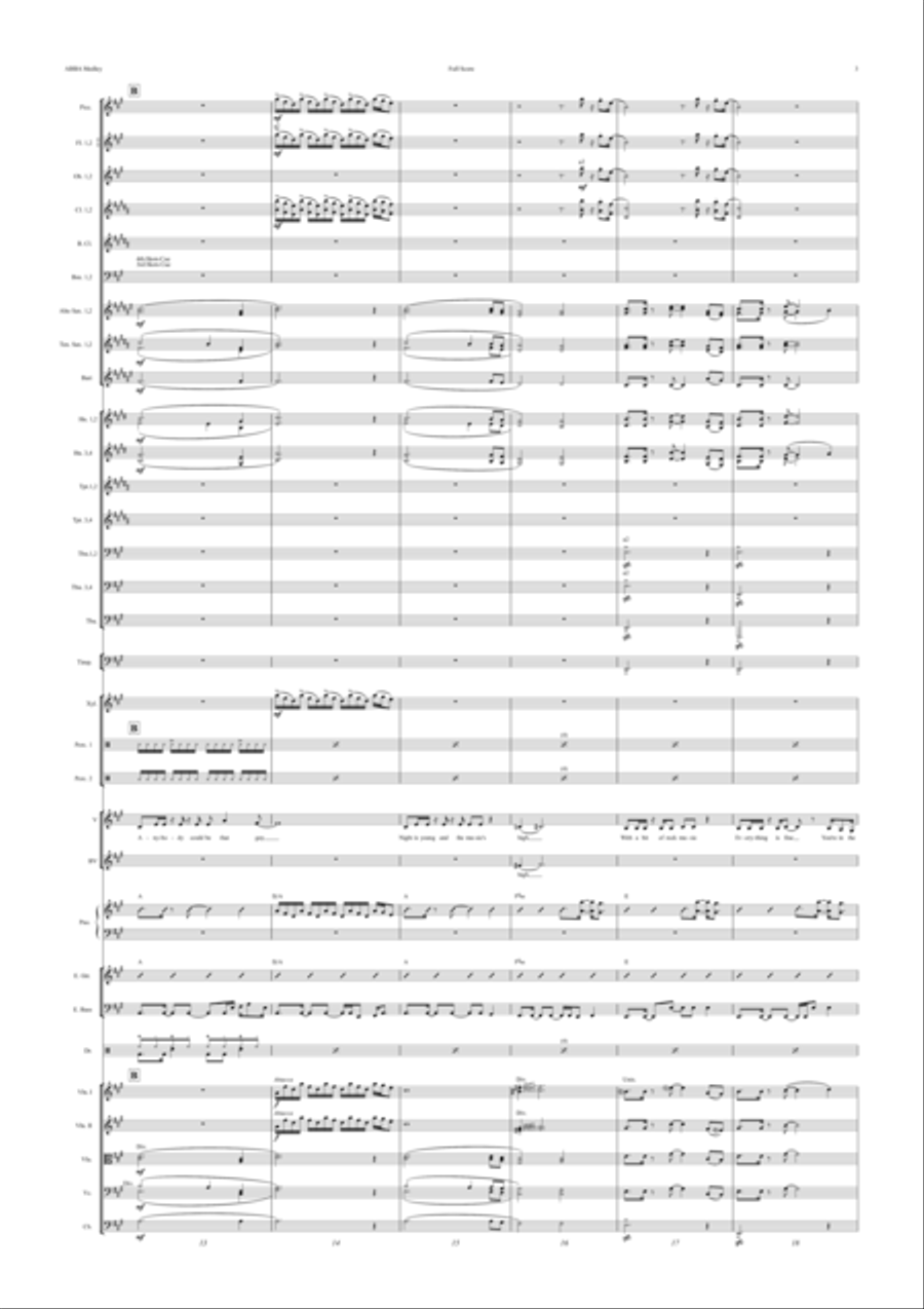 Abba Medley Full Orchestra scores gallery preview page 3