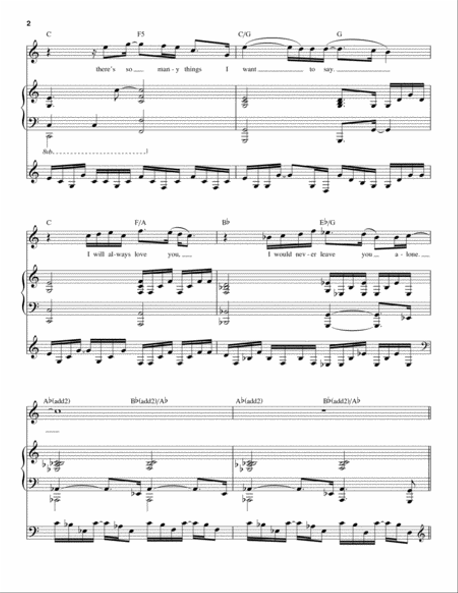 Glory Of Love Piano scores gallery preview page 2