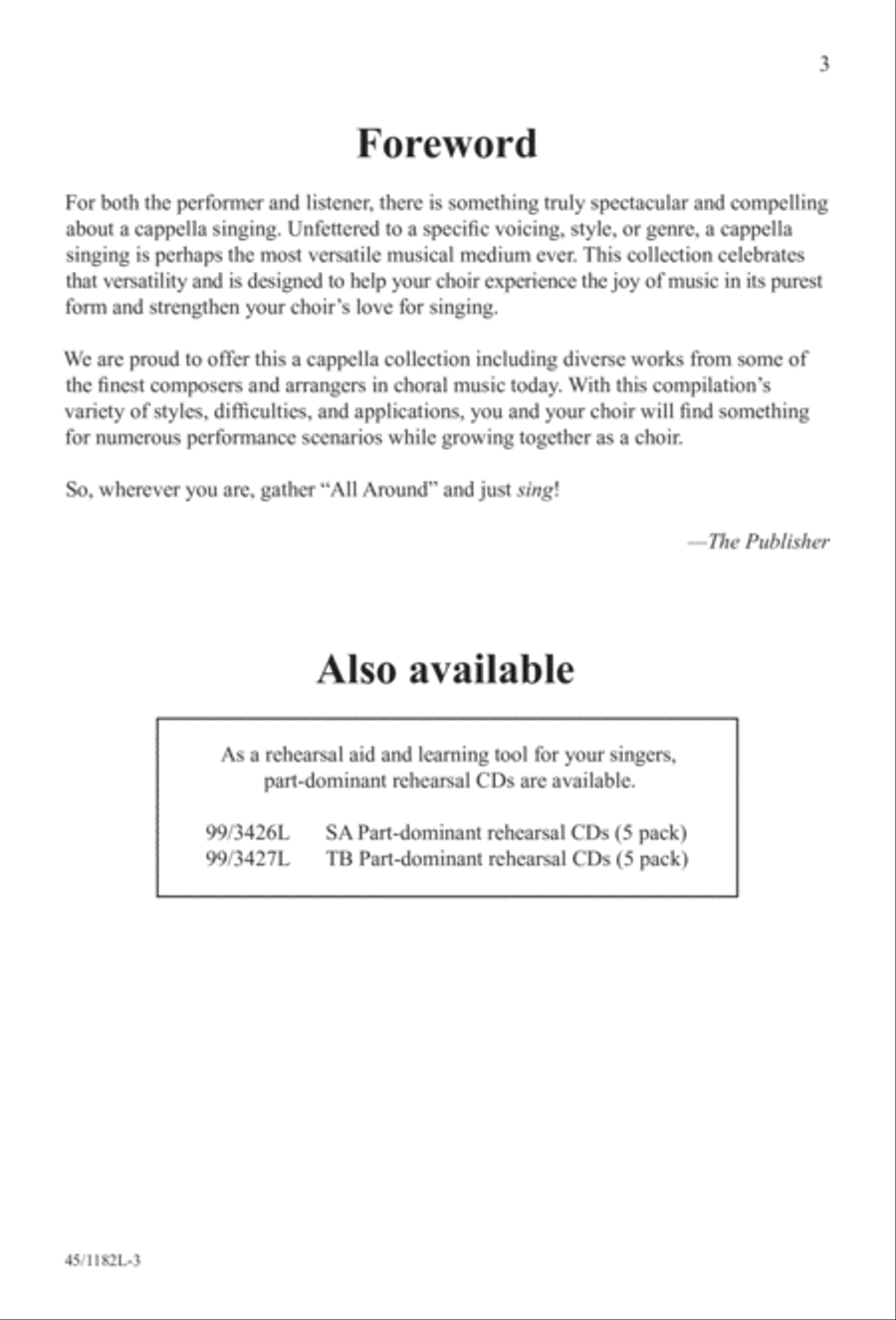All Around A Cappella 4-Part scores gallery preview page 4