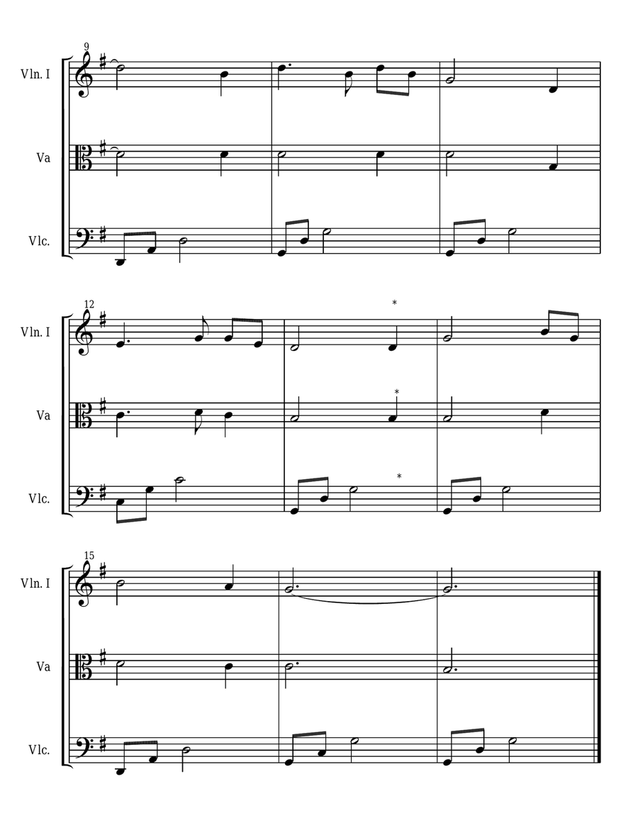Hymns For String Trio book 1 - violin, viola,cello String Trio scores gallery preview page 2