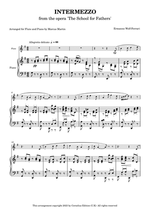 Intermezzo from 'The School for Fathers" for Flute and Piano